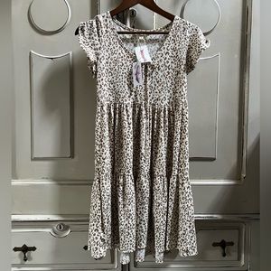 Leopard Print MIDI Dress